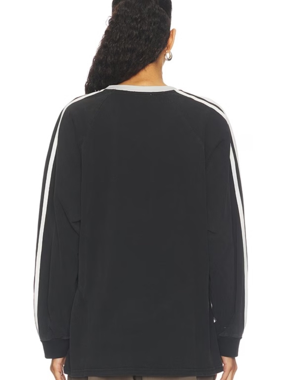 Lioness x Revolve All Stars Long Sleeve Top Black White Stripe Small Cotton - Picture 2 of 10